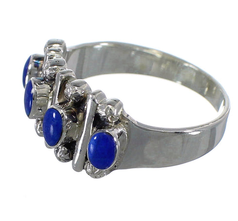 Authentic Sterling Silver And Lapis Ring Size 6-1/2 RX60712